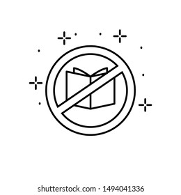 Book, no education icon. Element of gap icon