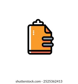 Book note icon design with full color style with lines, suitable for design images and design needs.