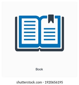 Book or notebook icon concept