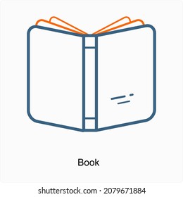 Book or Notebook Icon Concept