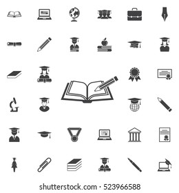 Book or Notebook Icon. Education set of icons
