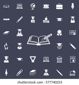 Book or Notebook Icon. Education set of icons