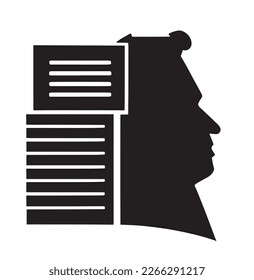 book, notebook icon on background for education and science