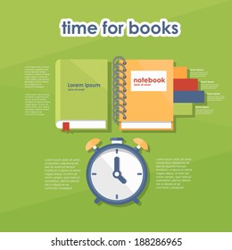 book and notebook. infographic