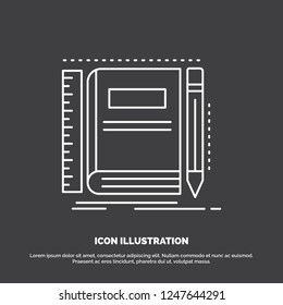 Book, notebook, notepad, pocket, sketching Icon. Line vector symbol for UI and UX, website or mobile application