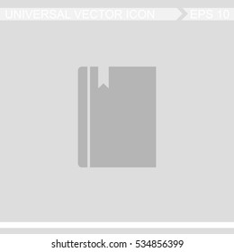 Book or notebook vector icon.