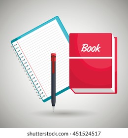book and notepad isolated icon design, vector illustration  graphic 