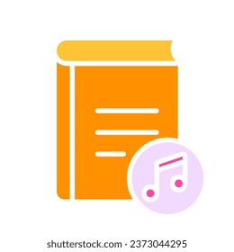 Book with notes line icon. Studying, reading, diary, school, university, self-education. Vector color icon on a white background for business and advertising.