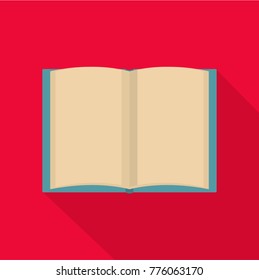 Book novel icon. Flat illustration of book novel vector icon for web