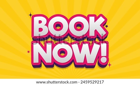 Book Now 3D Text Style for Banner and Poster Sale
