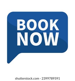 Book Now In Blue Rectangle Shape For Sale Advertising Business Information Marketing Social Media
