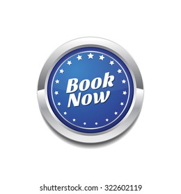 Book Now Blue Vector Icon Button