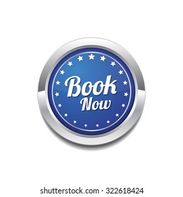 Book Now Blue Vector Icon Button