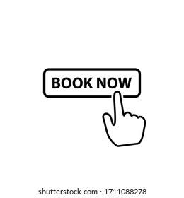 Book Now Button Icon Line Style