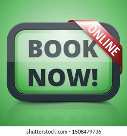 Book Now button sign illustration