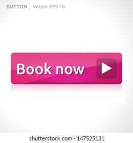 Book now button template | vector design eps | business banner with symbol icon | website element | web pink