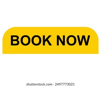 Book now button. Book now text web template. Modern web Banner template