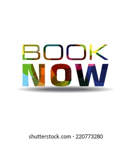 Book Now Colorful Vector Icon Design