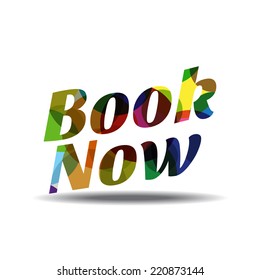 Book Now Colorful Vector Icon Design