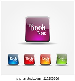 Book Now Colorful Vector Icon Design