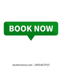 Book Now In Green Rectangle Shape For Reservation Sale Promotion Business Marketing Social Media Information
