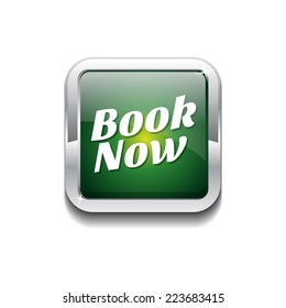 Book Now Green Vector Icon Button