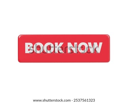 Book now icon 3d render illustration 