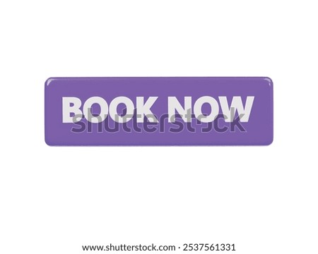 Book now icon 3d render illustration 