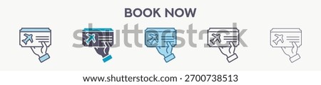 Book Now Icon Pack For Graphic Design - Multi Styles