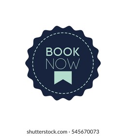 Book Now Label Vector