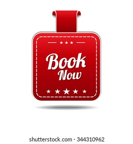 Book Now Red Vector Icon Design