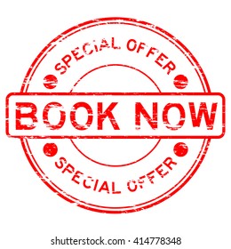 Book now special offer stamp (Red color)