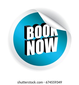 Book now stickers.vector
