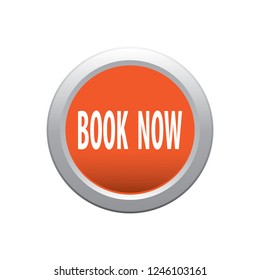 Book now vector button, web design element