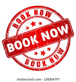 Book now vector stamp