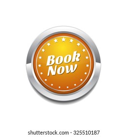 Book Now Yellow Vector Icon Button