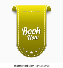 Book Now Yellow Vector Icon Design