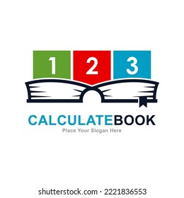 Vector de diseño del logotipo del número del libro. Adecuado para empresas, material educativo y símbolo de número