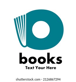book o letter vector logo template. This design use font symbol suitable for education