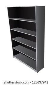 Book office bookcase with five shelves. Vector illustration.