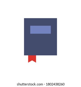Buchen Sie das Symbol für Büroelemente. Einfache farbige Vektorelemente von Kabinettzubehör-Symbolen für i und ux, Website oder mobile Anwendungen