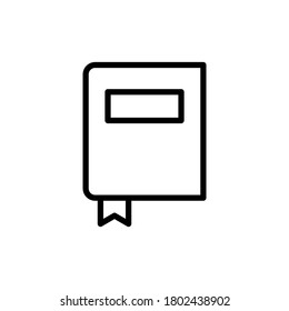 Icono de elemento de la oficina del libro. Línea simple, contorno de elementos vectoriales de iconos de accesorios de gabinete para ui y ux, sitio web o aplicación móvil
