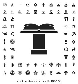 Book on altar icon illustration isolated vector sign symbol