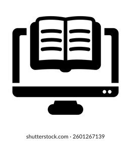 Book on a computer screen suitable for online learning platforms, digital libraries, ebook websites, educational blogs, and techrelated articles.