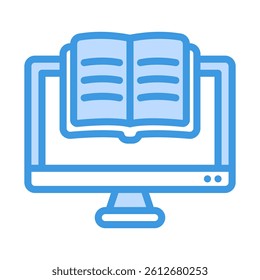 Book on a computer screen suitable for online learning platforms, digital libraries, ebook websites, educational blogs, and techrelated articles.