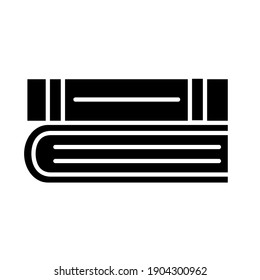 book on other book silhouette style icon design, Education literature and read theme Vector illustration
