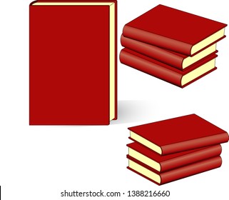 book is on the side of the blank template for design
