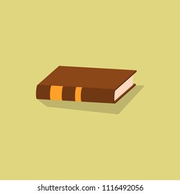 book on the table flat icon. Element of star icon for mobile concept and web apps. Illustration book on the table flat icon can be used for web and mobile. Premium icon on colored background