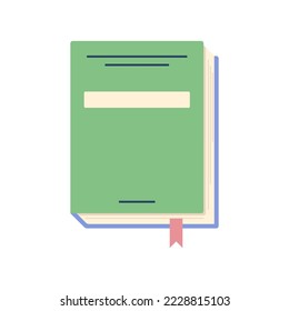 Book on white background. flat vector illustration