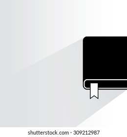 book on white background, flat and shadow theme